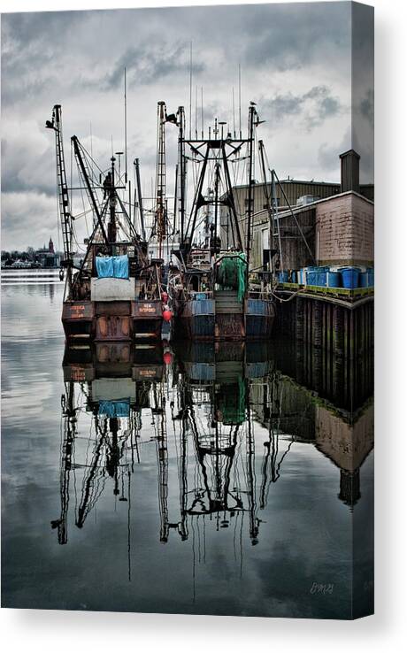 New Bedford Canvas Print featuring the photograph New Bedford Waterfront No. 1 - Color by David Gordon