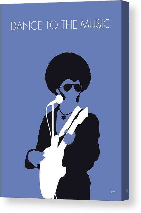 Sly Canvas Print featuring the digital art No088 MY Sly and the Family Stone Minimal Music poster by Chungkong Art