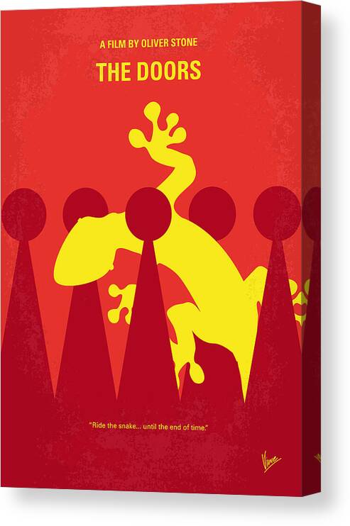 The Doors Canvas Print featuring the digital art No573 My THE DOORS minimal movie poster by Chungkong Art