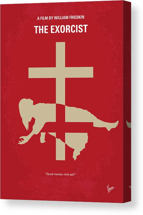 The Exorcist Canvas Print featuring the photograph No666 My The Exorcist minimal movie poster by Chungkong Art