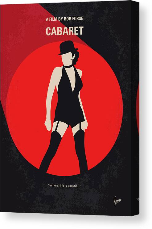 Cabaret Canvas Print featuring the digital art No742 My Cabaret minimal movie poster by Chungkong Art
