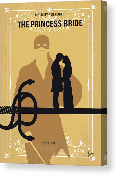 The Canvas Print featuring the digital art No877 My The princess bride minimal movie poster by Chungkong Art