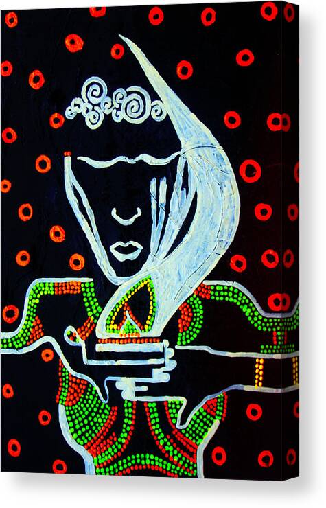 Jesus Canvas Print featuring the painting Nuer Wise Virgin by Gloria Ssali