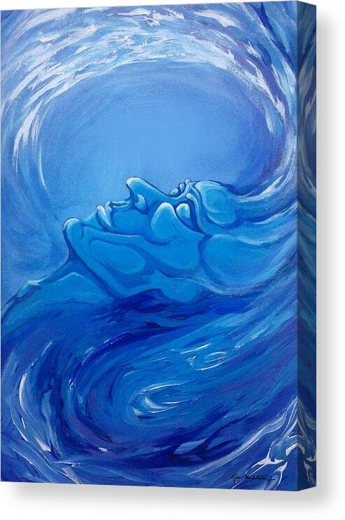 Ocean Canvas Print featuring the painting Ocean Spirit by Kevin Middleton