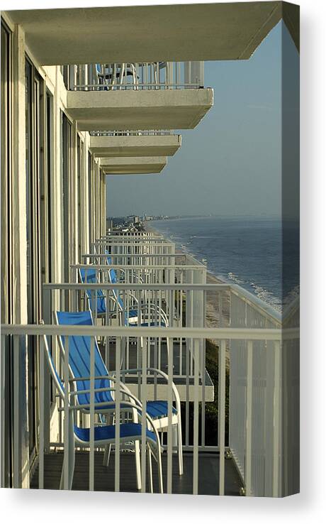 Water Canvas Print featuring the photograph Ocean View Balconies - Melbourne FL by Frank Mari