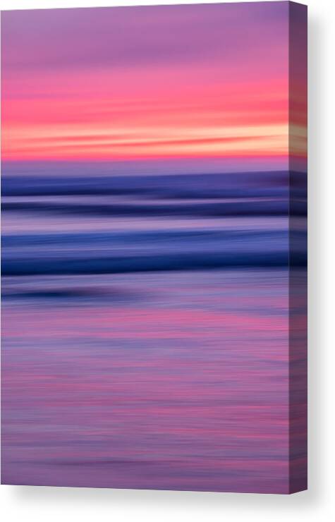 Oceanside Canvas Print featuring the photograph Oceanside Sunset #2 - Abstract Photograph by Duane Miller