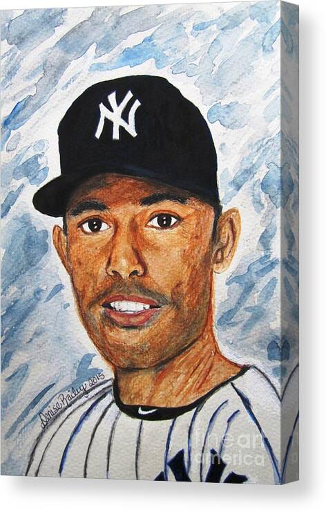 Mariano Rivera Canvas Print featuring the painting Off to Never-Never Land by Denise Railey