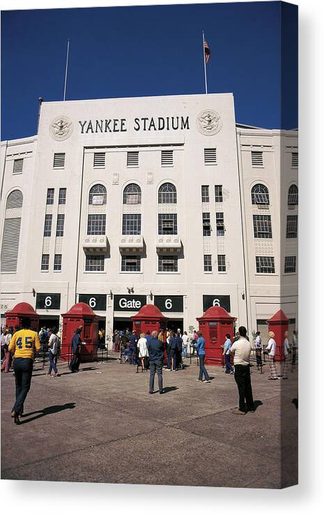  Ballparks Canvas Print featuring the photograph Old Yankee Stadium Last Game by Paul Plaine