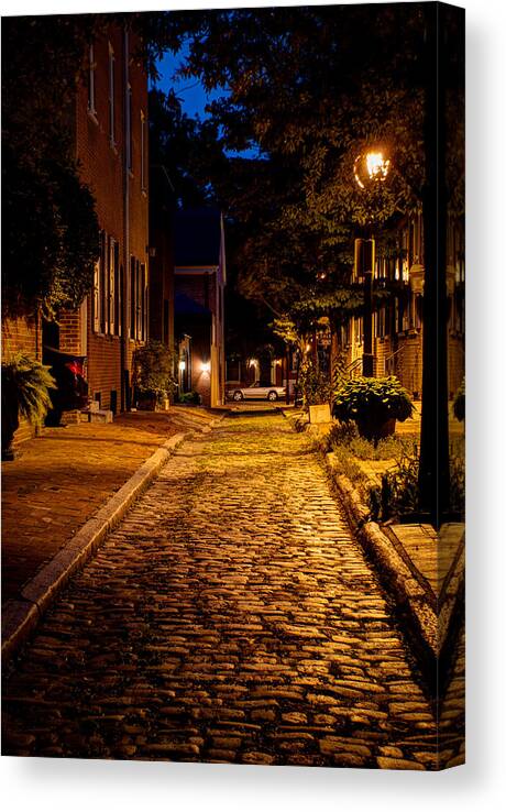 #treyusa Canvas Print featuring the photograph Olde town Philly Alley by Mark Dodd