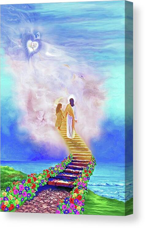 Christian Painting Canvas Print featuring the painting One Way To God by Susanna Katherine