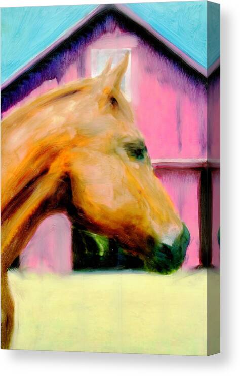 Horse Canvas Print featuring the painting Patience by FeatherStone Studio Julie A Miller