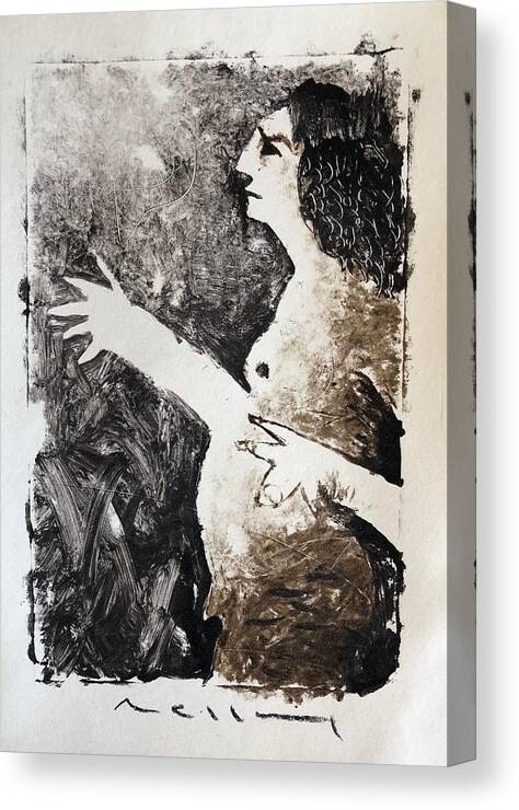 Figurative Canvas Print featuring the mixed media Plea by Mark M Mellon