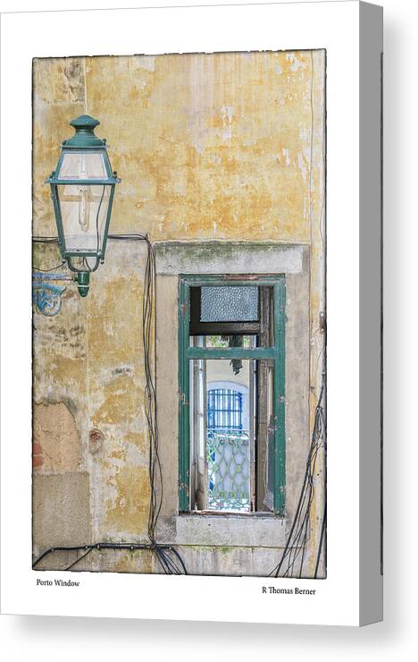 Portugal Canvas Print featuring the photograph Porto Window by R Thomas Berner