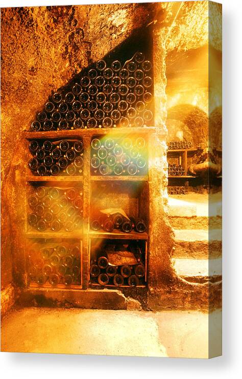 Wine Cellar Canvas Print featuring the photograph Prisme by John Galbo