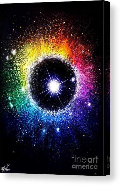 Rainbow Circle Galaxy Beautiful Universe Canvas Print Canvas