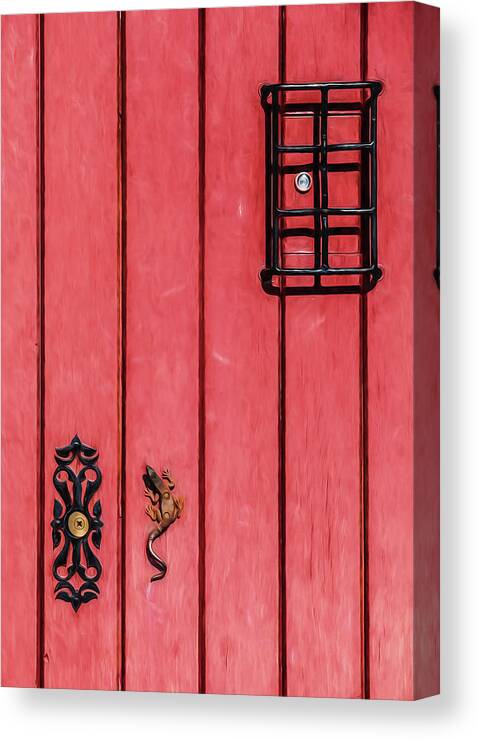 David Letts Canvas Print featuring the photograph Red Speakeasy Door by David Letts