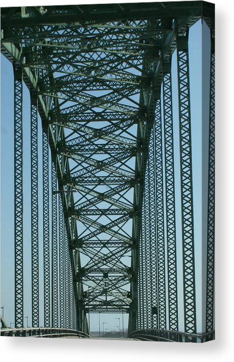 Bridges Canvas Print featuring the photograph Robert Moses Causeway Bridge by Christopher J Kirby
