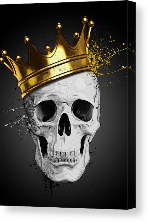 Skull Canvas Print featuring the digital art Royal Skull by Nicklas Gustafsson