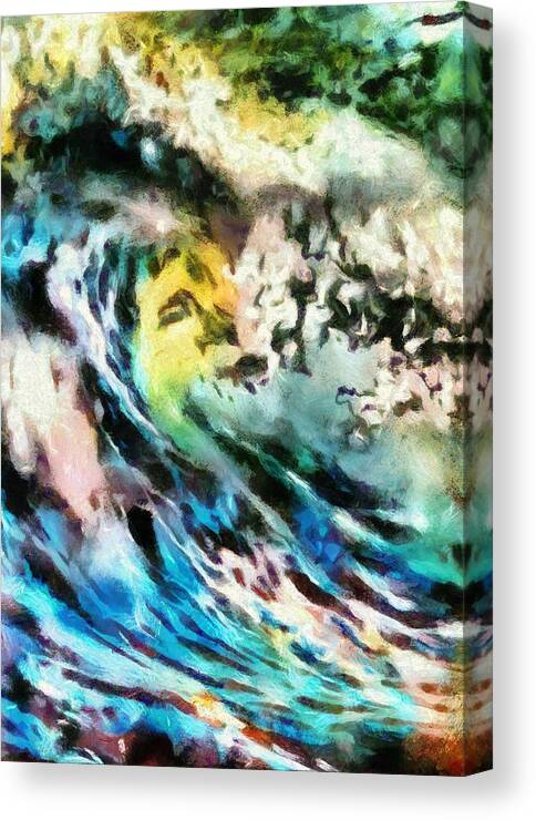 Water Canvas Print featuring the painting Rush by Lelia DeMello