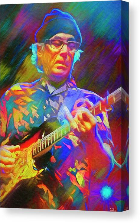 Ry Cooder Canvas Print featuring the mixed media Ry Cooder American Musician by Mal Bray