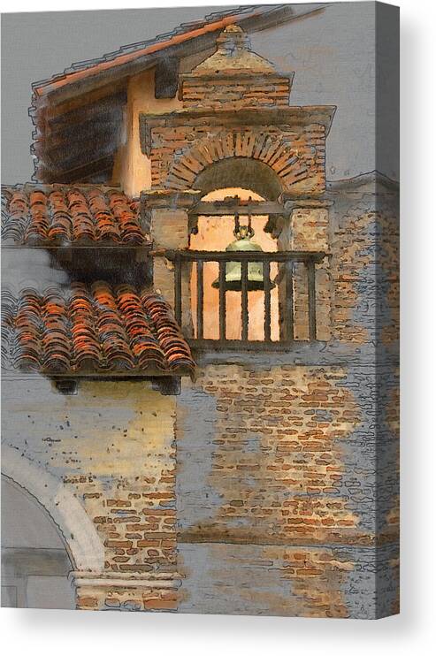 Architecture Canvas Print featuring the photograph San Antonio Bell by Sharon Foster