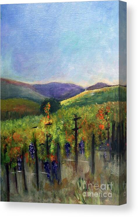Art Canvas Print featuring the painting Scotts Vineyard by Donna Walsh