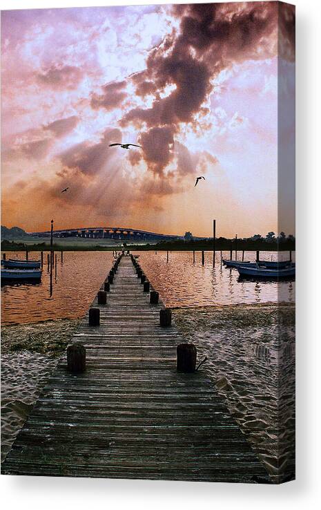 Seascape Canvas Print featuring the photograph Seaside by Steve Karol