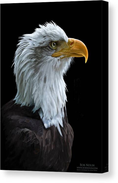 Eagle Canvas Print featuring the digital art Sentinel by Bob Nolin