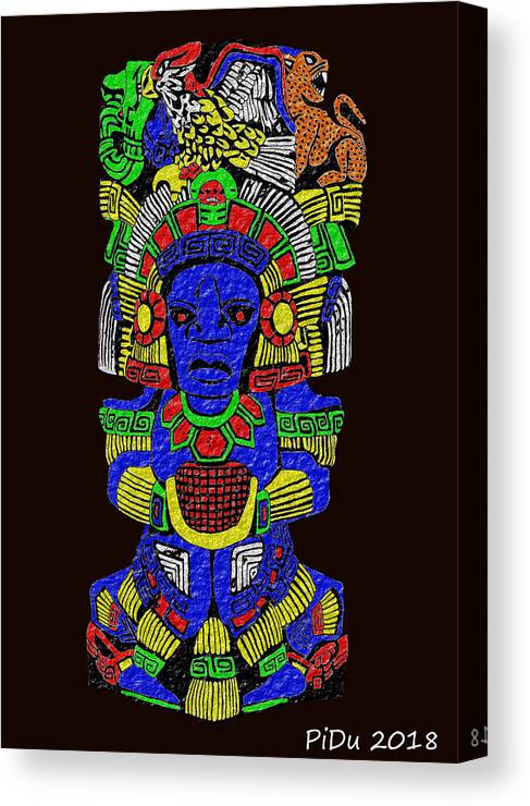 Shaman Canvas Print featuring the digital art Shaman by Piotr Dulski