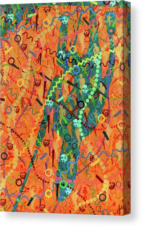 Color Canvas Print featuring the painting Shaman by Stephen Mauldin