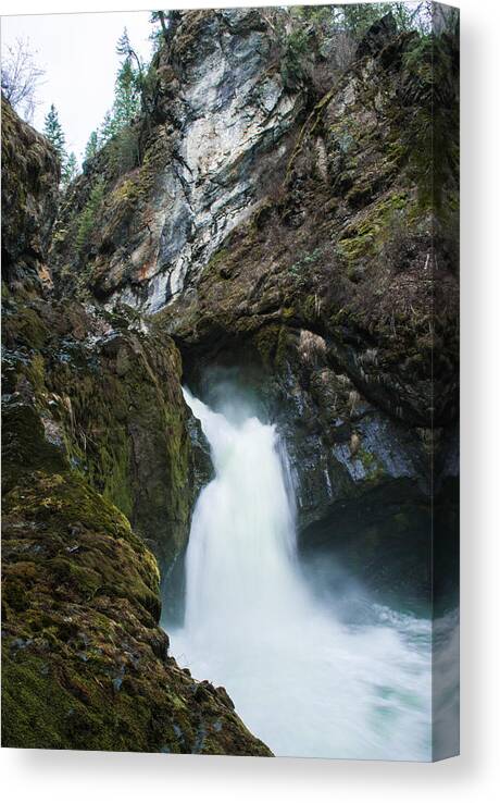 Washington Canvas Print featuring the photograph Sheep Creek Falls by Troy Stapek