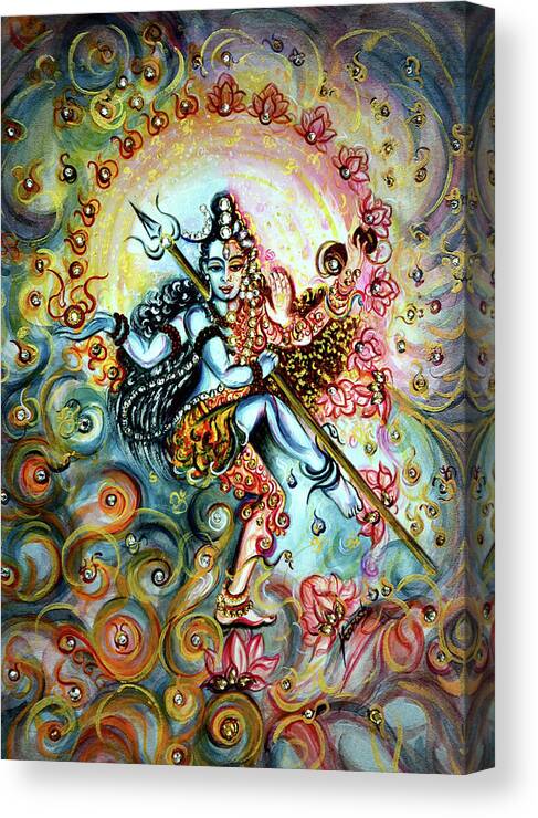 Shiv Canvas Print featuring the painting Shiva Shakti by Harsh Malik