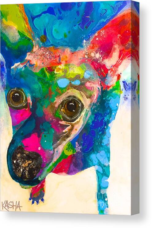  Canvas Print featuring the painting Shorty by Kasha Ritter