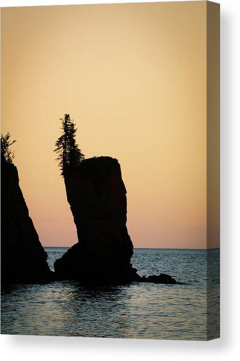 Sunrise Canvas Print featuring the photograph Shovel Point on Lake Superior by Hermes Fine Art