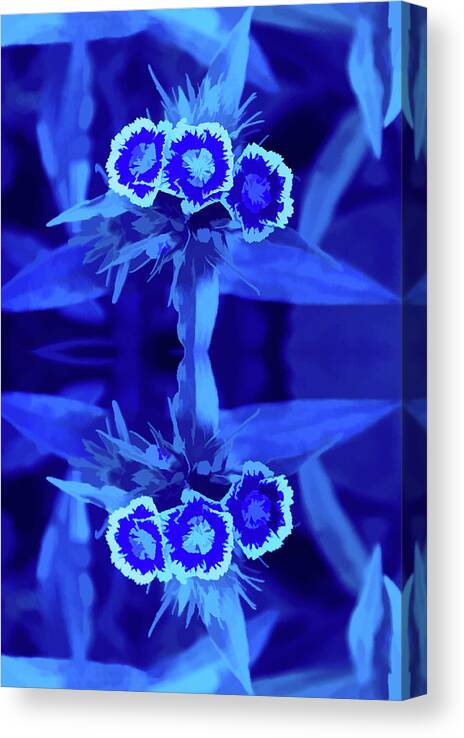 Flower Canvas Print featuring the photograph Simply Blue Reflections of a Summer Bouquet by Aimee L Maher ALM GALLERY