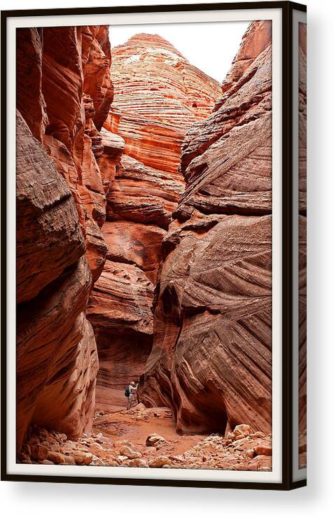Slot Canyon Canvas Print featuring the photograph Slot Canyons by Farol Tomson
