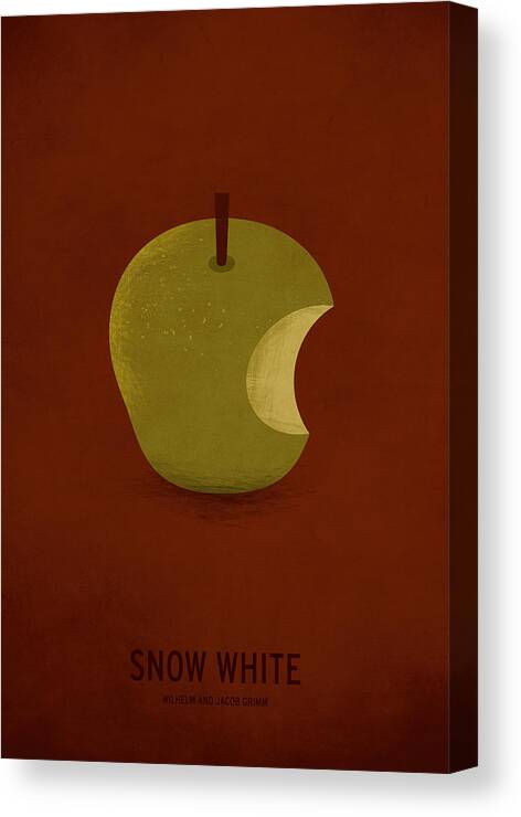 Snow White Canvas Print featuring the digital art Snow White by Christian Jackson