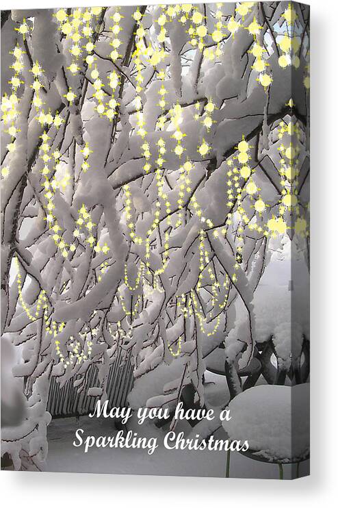Christmas Canvas Print featuring the photograph Sparkling Christmas Card by R Allen Swezey