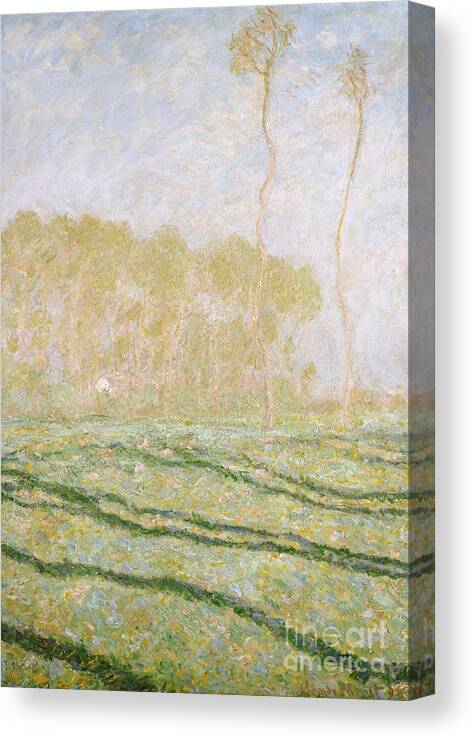 Moent Canvas Print featuring the painting Spring Countryside at Giverny by Monet by Claude Monet