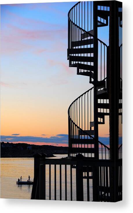 Sunset Canvas Print featuring the photograph Stairway to Heaven by AnnaJanessa PhotoArt