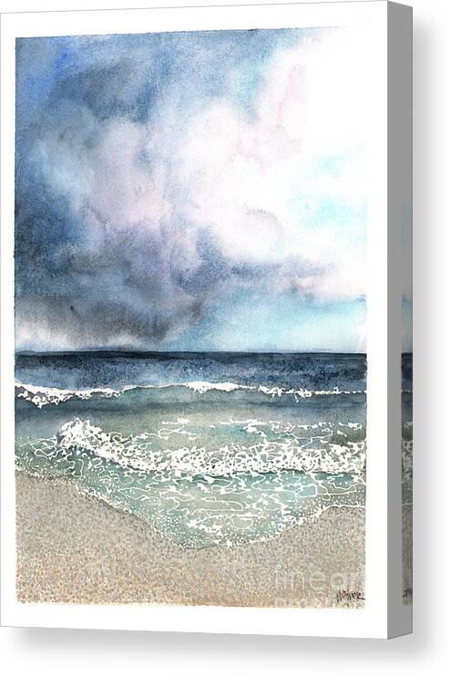Storm Canvas Print featuring the painting Stormy Day by Hilda Wagner