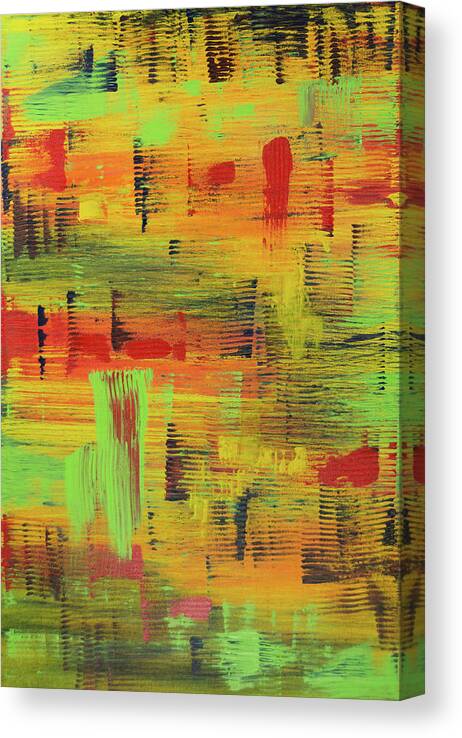Abstract Canvas Print featuring the painting Summer Sun by Angela Bushman