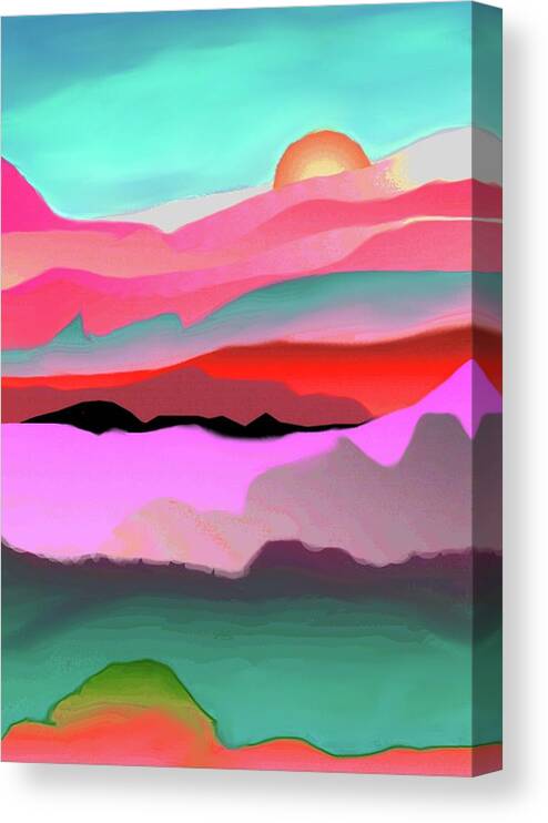 Sun Canvas Print featuring the digital art Sunland 3 by Mary Armstrong