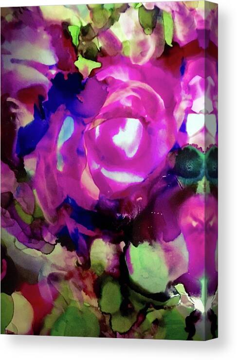 Swirls Of Floral Pattern. Flowers Canvas Print featuring the painting Swirls by Tommy McDonell