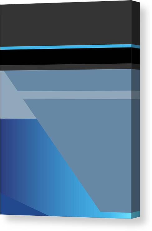 Blue Canvas Print featuring the digital art Symphony in Blue - movement 1 - 1 by David Hargreaves
