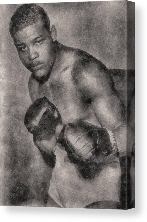 Sports Canvas Print featuring the photograph The Brown Bomber by Joseph Hollingsworth