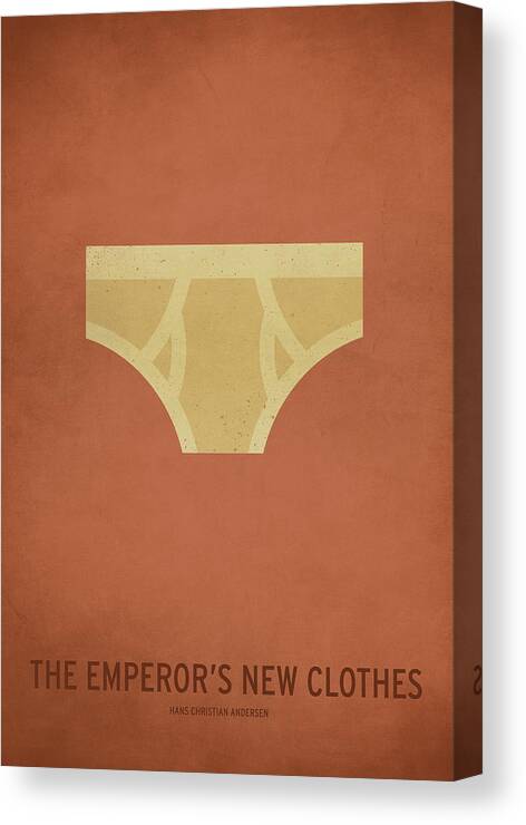 Stories Canvas Print featuring the digital art The Emperor's New Clothes by Christian Jackson