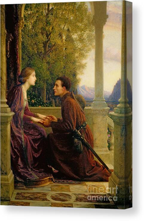 The Canvas Print featuring the painting The End of the Quest by Frank Dicksee