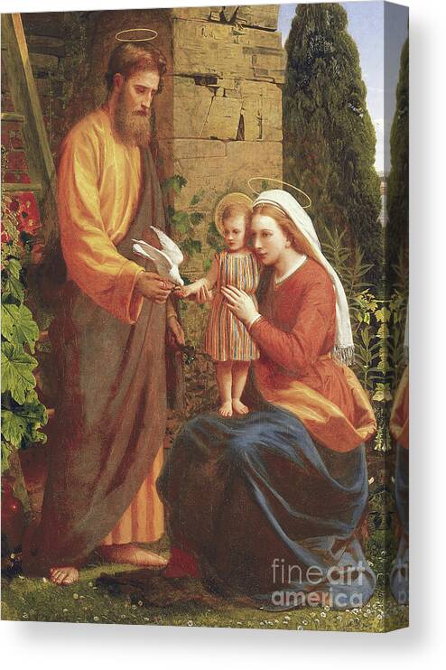 Holy Family Canvas Print featuring the painting The Holy Family by James Collinson