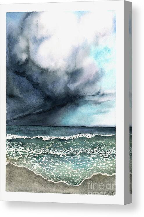 Storm Canvas Print featuring the painting The Looming Storm by Hilda Wagner